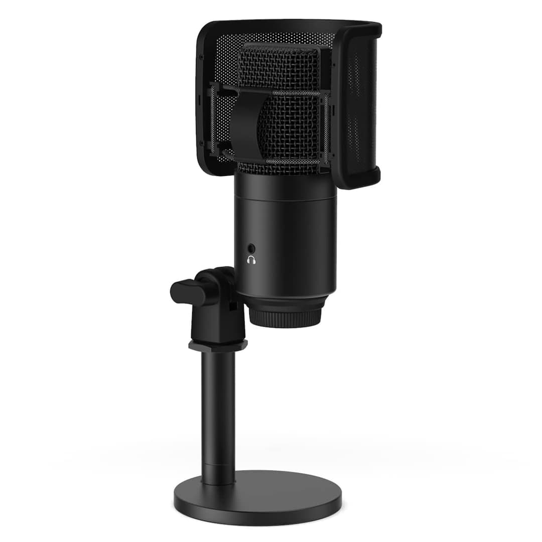 FIFINE K683B USB Desktop PC Microphone with Pop Filter for Computer and Mac