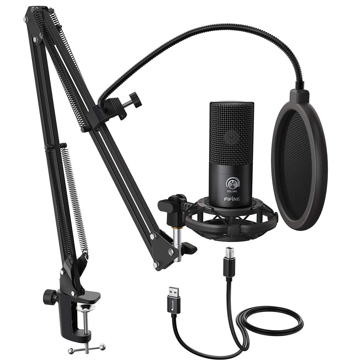 FIFINE T669 Condenser USB Microphone Kit - 1
