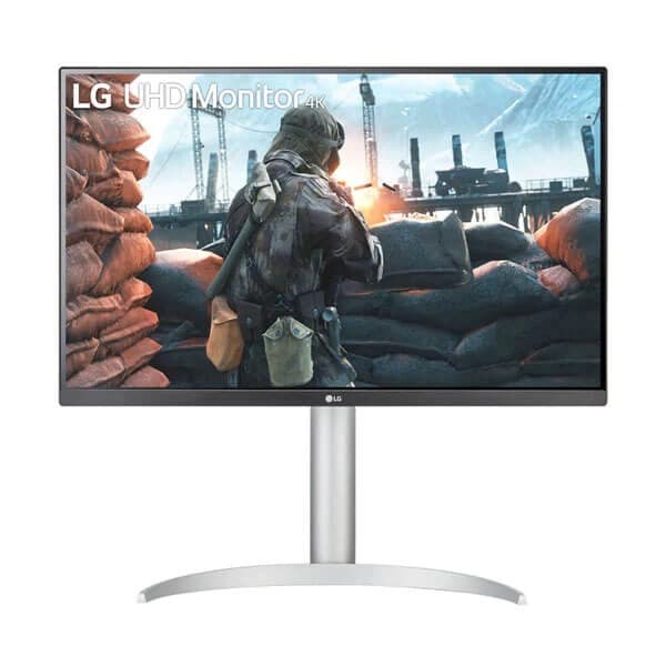 LG 27UP650-W 27 Inch (68.4 Cm) UHD (3840 x 2160 Pixels) 4K IPS Display Monitor, VESA DisplayHDR 400, Immersive Gaming Experience, AMD FreeSync, Ergonomic Design (Silver) - 1