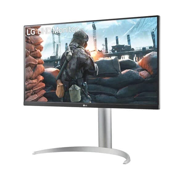 LG 27UP650-W 27 Inch (68.4 Cm) UHD (3840 x 2160 Pixels) 4K IPS Display Monitor, VESA DisplayHDR 400, Immersive Gaming Experience, AMD FreeSync, Ergonomic Design (Silver) - 2