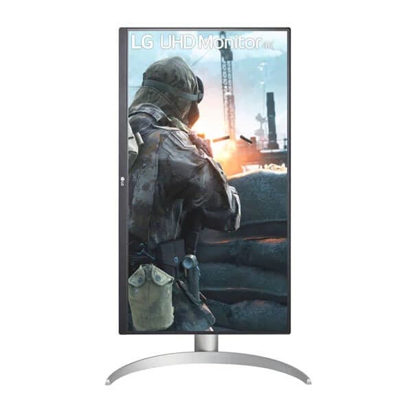 LG 27UP650-W 27 Inch (68.4 Cm) UHD (3840 x 2160 Pixels) 4K IPS Display Monitor, VESA DisplayHDR 400, Immersive Gaming Experience, AMD FreeSync, Ergonomic Design (Silver) - 3
