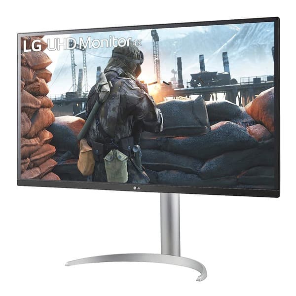 LG 32UP550-W 32 Inch UHD (3840 x 2160) VA Display Monitor with AMD FreeSync, DCI-P3 90% Color Gamut with HDR 10 Compatibility and USB Type-C Connectivity – Silver/White - 2