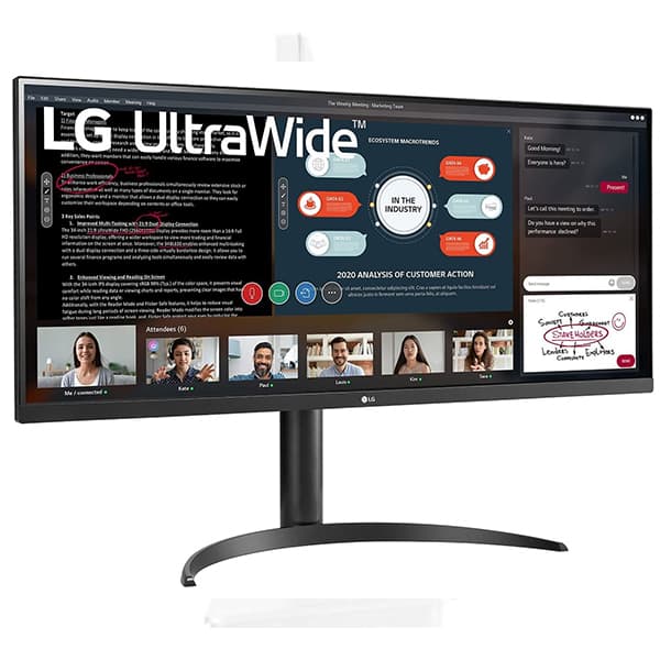 LG 34WP550 Ultrawide 34 Inches (87 cm) WFHD 2560 X 1080 Pixels IPS Display - HDR 10, AMD Freesync, 75Hz Refresh Rate, Srgb 98%, HDMI X 2, Audio Out - Heigh Adjustable Stand (Black) - 3