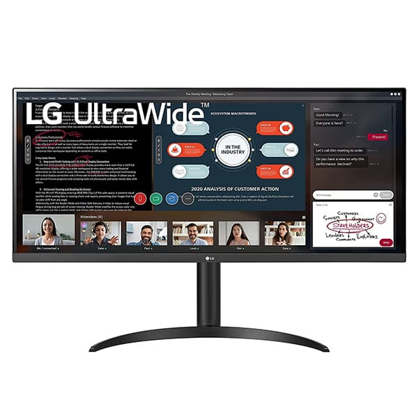 LG 34WP550 Ultrawide 34 Inches (87 cm) WFHD 2560 X 1080 Pixels IPS Display - HDR 10, AMD Freesync, 75Hz Refresh Rate, Srgb 98%, HDMI X 2, Audio Out - Heigh Adjustable Stand (Black) - 1