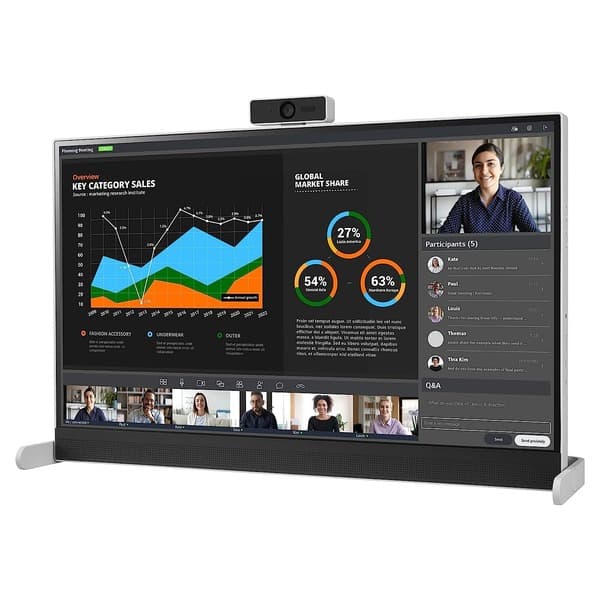 LG Libero Monitor 27 Inch QHD with Detachable Full HD Detachable Webcam, Built-in Speakers and USB C connectivity with 65W Power Delivery (27BQ70QC-S) - 2