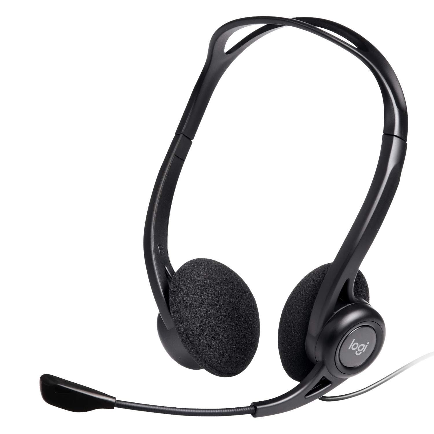 Logitech H370 USB Stereo Wired Over Ear Headphones with mic (Black) - 1