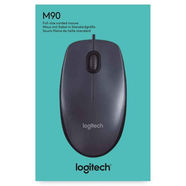 Logitech M90 Wired USB Mouse (Black) - 3