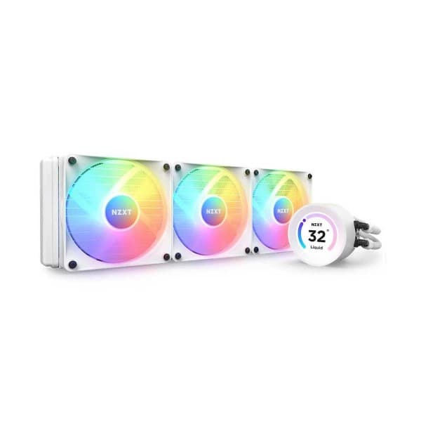NZXT Kraken Elite 360mm RGB AIO Liquid CPU Cooler White - 6