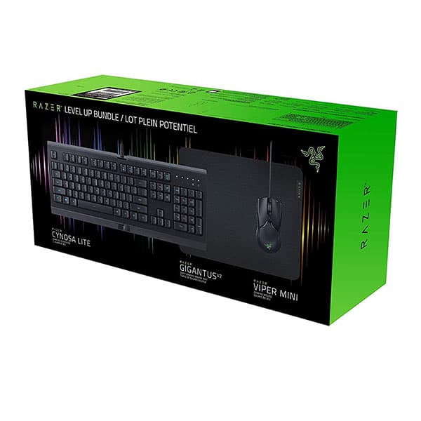 Razer Level Up Bundle - Cynosa Lite, Gigantus V2 Medium, Viper Mini - 6