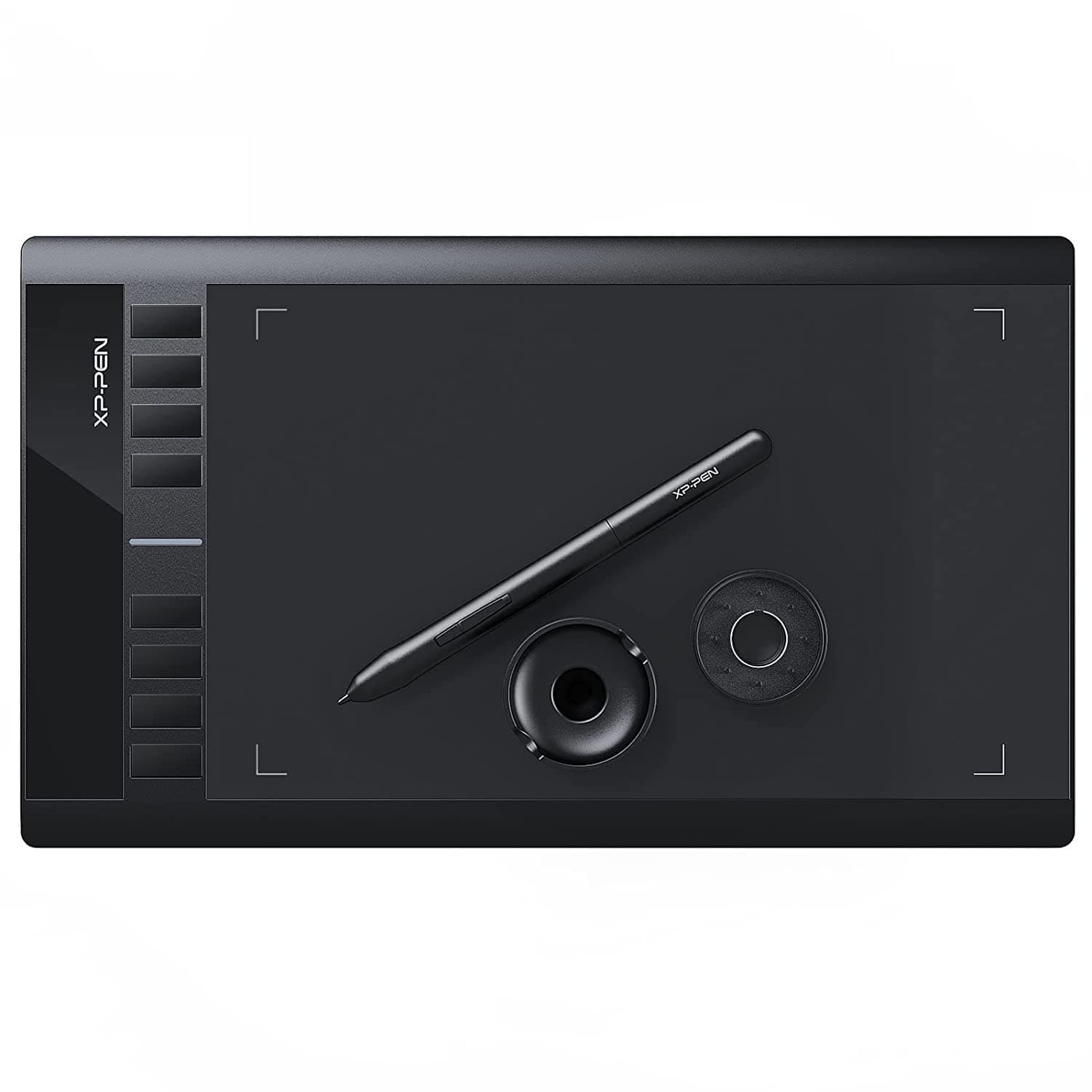 XP-PEN Star03 V2 8192 Levels of Pressure Sensitivity, Battery-Free Stylus, 8 Shortcut Keys and 8 nibs Graphics Drawing Tablet Pen (Black, 10 x6 Size) - 1
