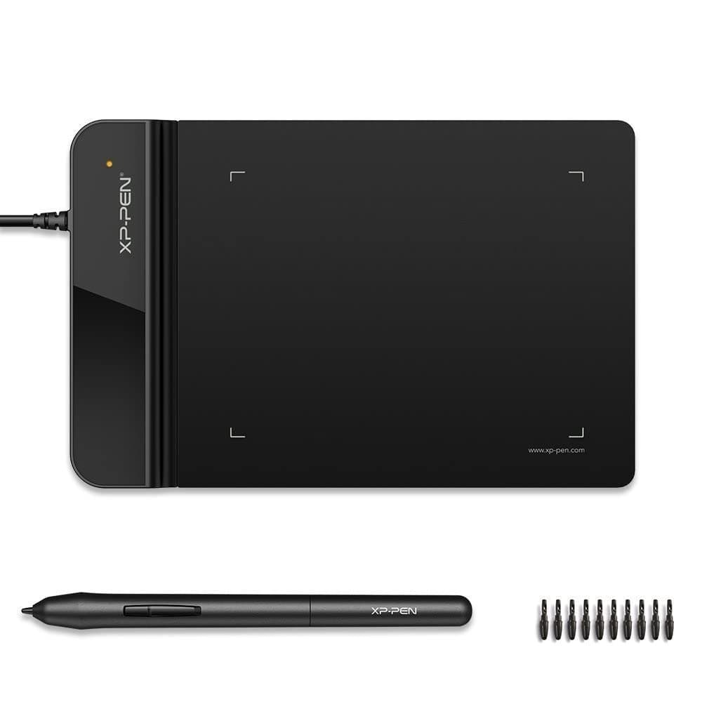 XP-PEN StarG430S Graphics Drawing Tablet Signature Tablet Pen Tablet 4x3 Size, 8192 Levels of Pressure Sensitivity, Battery Free Stylus and 20 Replacement Nibs (Black) - 1