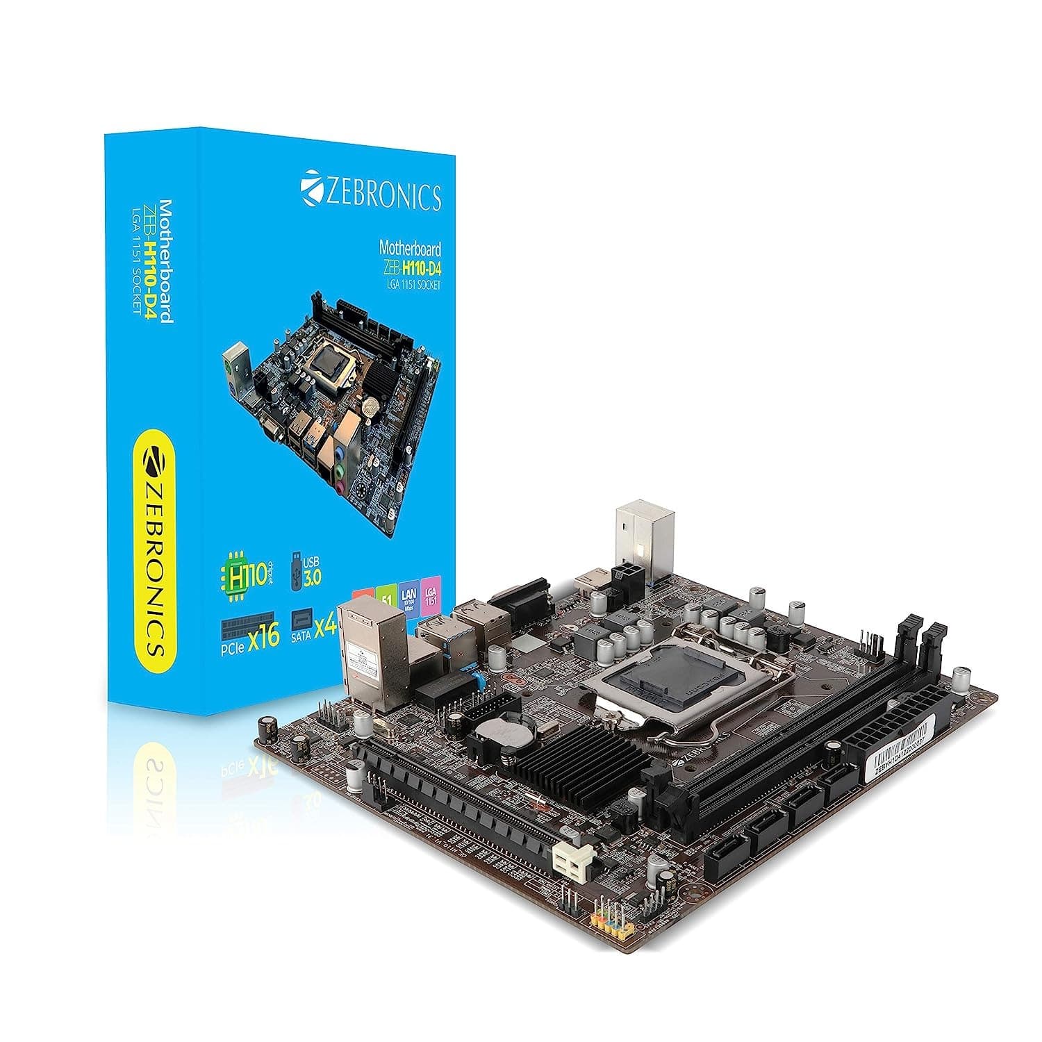 ZEBRONICS Zeb H110-D4 MicroATX Motherboard LGA 1151 Socket DDR4 - 1