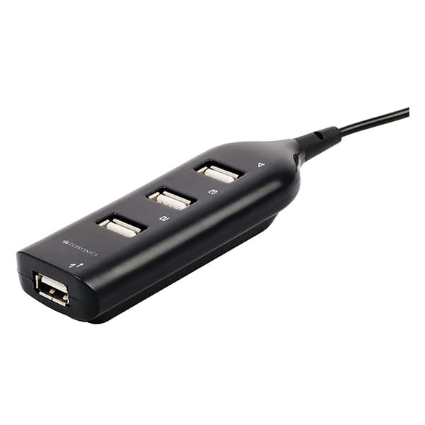 Zebronics ZEB-90HB USB Hub, 4 Ports, Pocket Sized, Plug & Play, for Laptop & Computers - 1