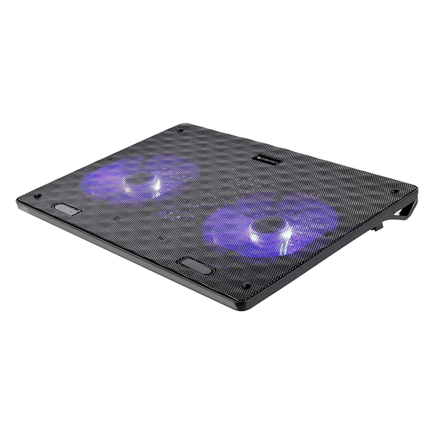 Zebronics ZEB-NC3300 USB Powered Laptop Cooling Pad with Dual Fan, Dual USB Port and Blue LED Lights - 1