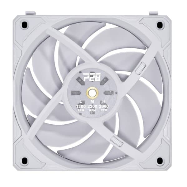 Lian Li Uni Fan P28 Fluid Dynamic Bearing 120mm Case Fan - White - 3 Pack - 5
