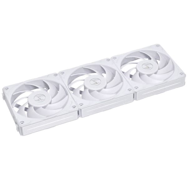 Lian Li Uni Fan P28 Fluid Dynamic Bearing 120mm Case Fan - White - 3 Pack - 6
