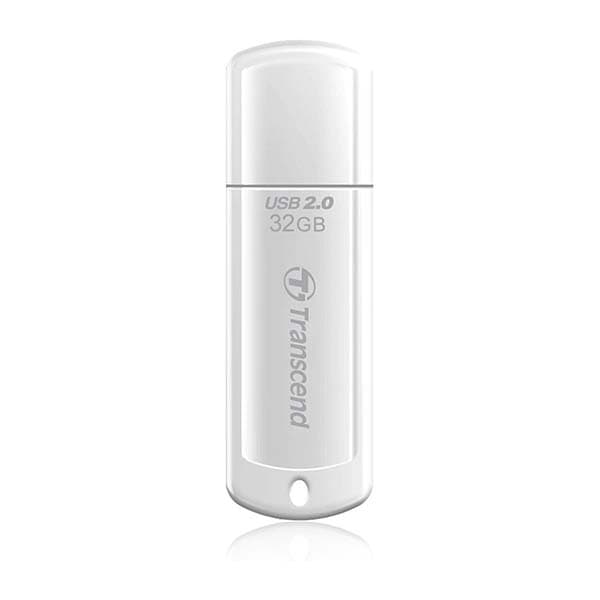 Transcend Jetflash 350 32GB USB Flash Drive (White) - 1