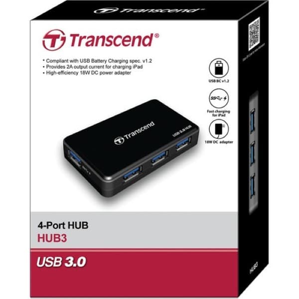 Transcend 4-Port USB 3.0 Hub - 4