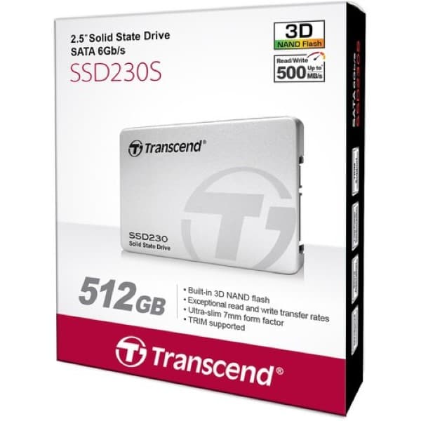 Transcend 512GB SSD230 SATA III 2.5" Internal SSD - 4