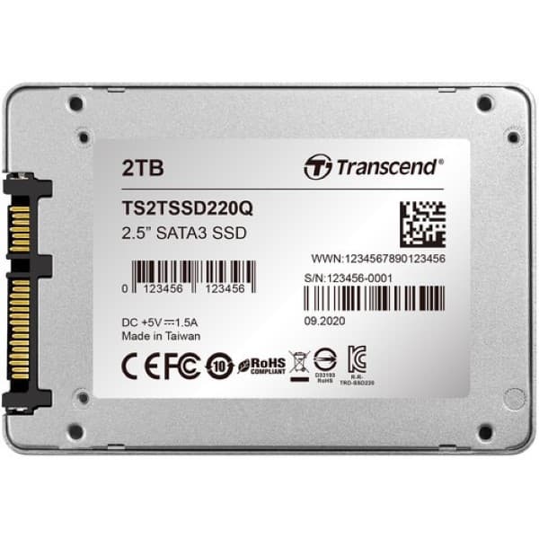 Transcend 2TB SSD220Q SATA III 2.5" Internal SSD - 3