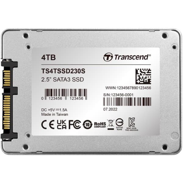 Transcend 4TB SSD230 SATA III 2.5" Internal SSD - 6