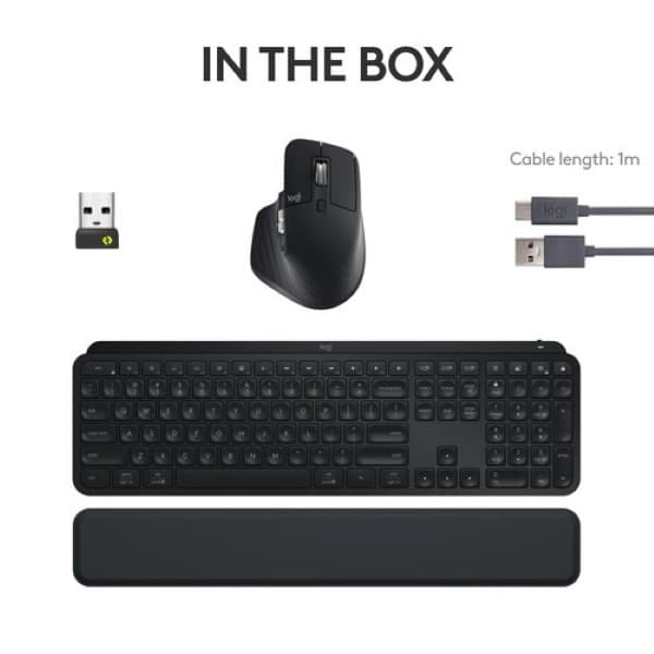 Logitech MX Keys S Combo Wireless Keyboard and Mouse with Wrist rest - 4