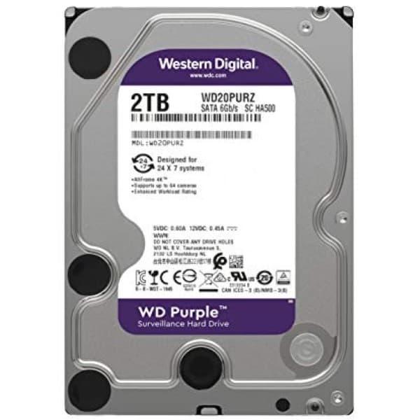 Western Digital Purple Surveillance 2TB 3.5 inch SATA Hard Drive - 2