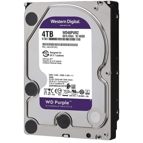 Western Digital Purple Surveillance 4TB 3.5 inch SATA Hard Drive - 2