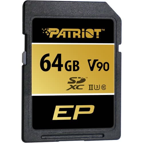 Patriot V90 64GB UHS-II SDXC U3 Class 10 Memory Card - 1