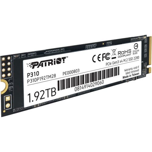 Patriot P310 1.92TB M.2 NVME Internal SSD - 1
