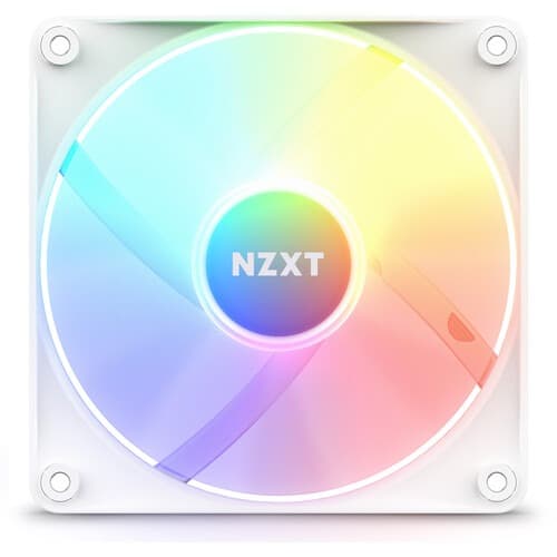 NZXT F120 RGB Core 120mm Cabinet Fan With RGB Controller - White (Triple Pack) - 2