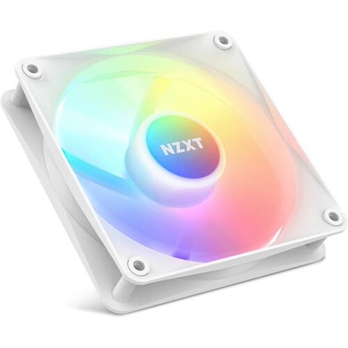 NZXT F120 RGB Core 120mm Cabinet Fan With RGB Controller - White (Triple Pack) - 3