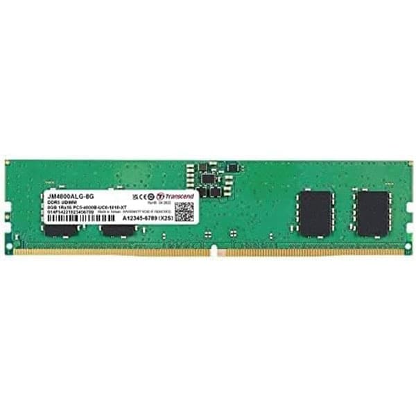 Transcend RAM 8GB DDR5 4800MHz CL40 (1Rx16) Desktop Memory - JM4800ALG-8G - 1