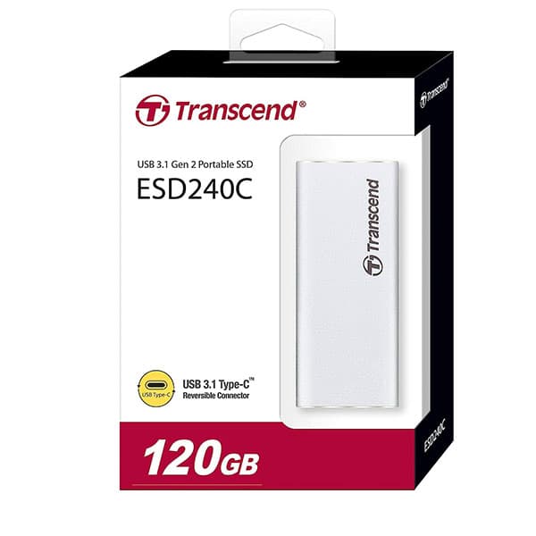 Transcend ESD240C 120 GB External SSD hard drive USB-C Silver TS120GESD240C - 3