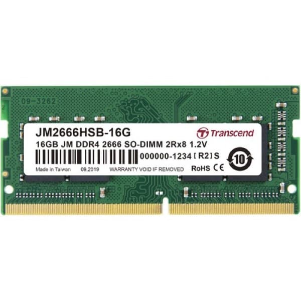 Transcend JetRam 16GB (1 X 16GB) DDR4 2666MHz CL19 SO-DIMM Laptop Ram - 1