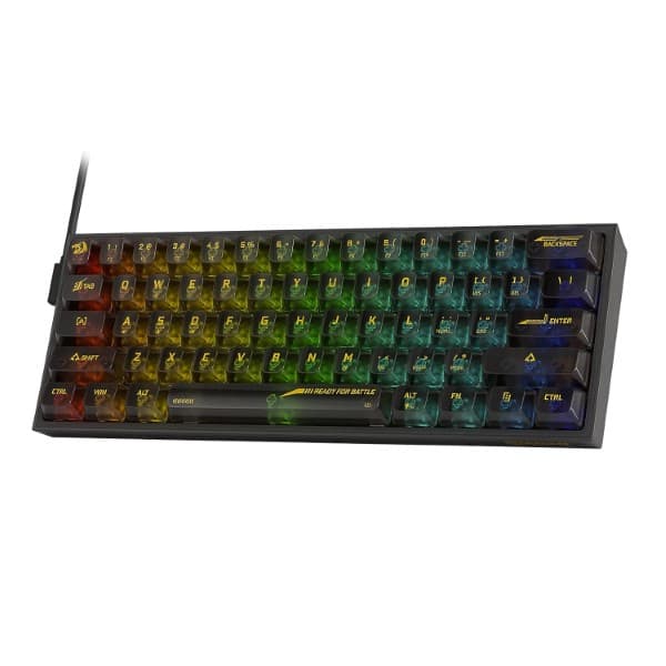Redragon K617 SE 60% Transparent Wired Mechanical Gaming Keyboard - 1