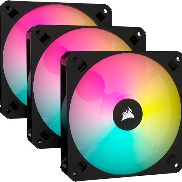 Corsair iCUE AR120 RGB Digital 120mm ARGB Fan Black (Triple Pack) - 1