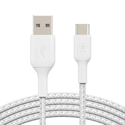 Belkin Boost Charge USB-C to USB-A Cable (2m / 6.6ft, White) CAB002BT2MWH - 1