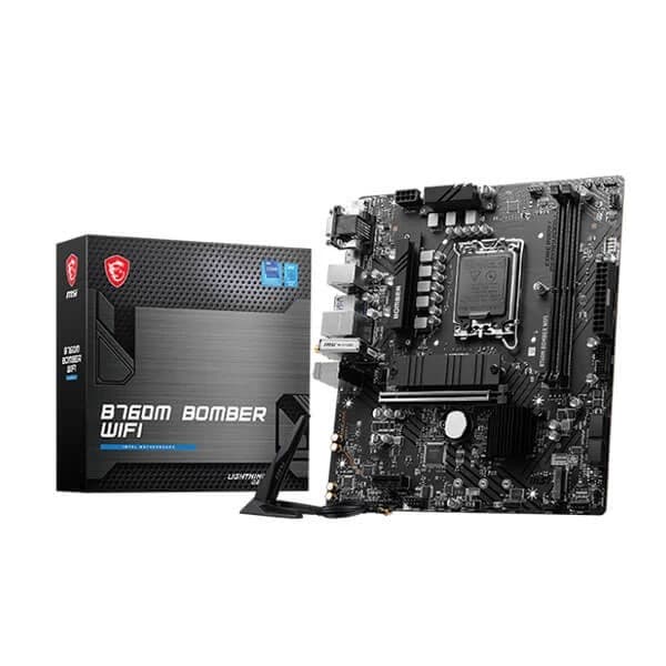 MSI B760M Bomber WIFI Motherboard Supports Intel 12th , 13th & 14th Gen Processors - 1