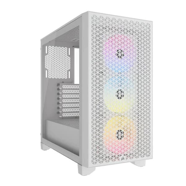Corsair 3000D RGB Airflow Mid-Tower (ATX) Cabinet (White) - 1
