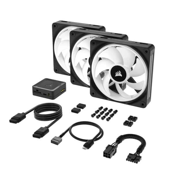 Corsair iCUE Link QX120 RGB Cabinet Fan Black (Triple Pack) - 2