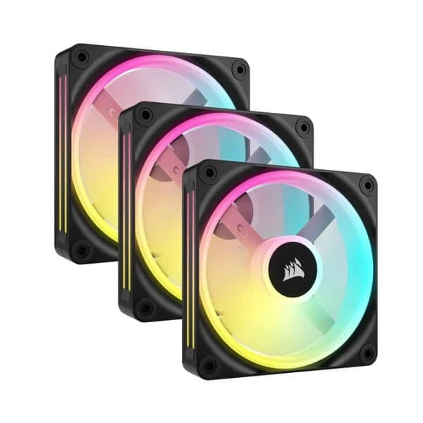 Corsair iCUE Link QX120 RGB Cabinet Fan Black (Triple Pack) - 1