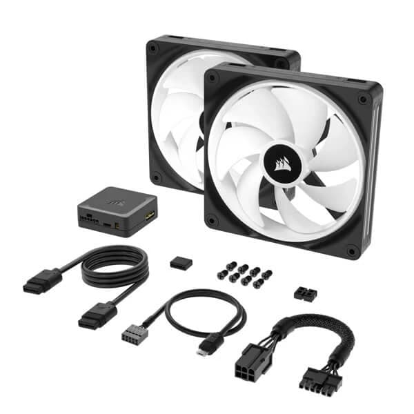 Corsair iCUE Link QX140 RGB Cabinet Fan Black (Dual Pack) - 3