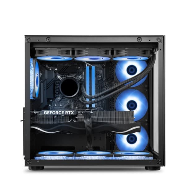 Ant Esports Crystal Black RGB Gaming Cabinet - 3