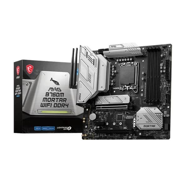 MSI MAG B760M Mortar Wi-Fi DDR4 Motherboard Supports Intel 12th , 13th & 14th Gen Processors - 1
