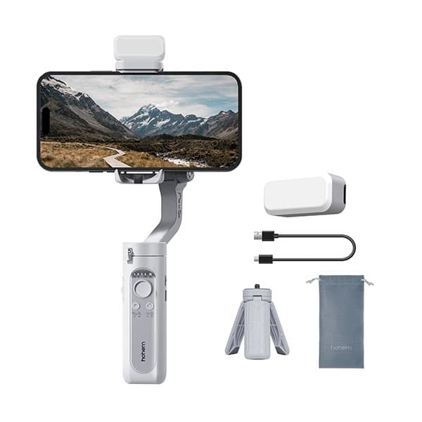 Hohem iSteady XE Kit - 3 Axis Handheld Pocket Gimbal with Fill Light (Grey) - 5