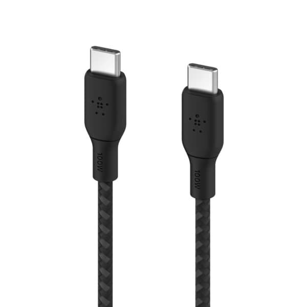 Belkin BoostCharge USB-C Braided 3M 100W PD -Black - 1
