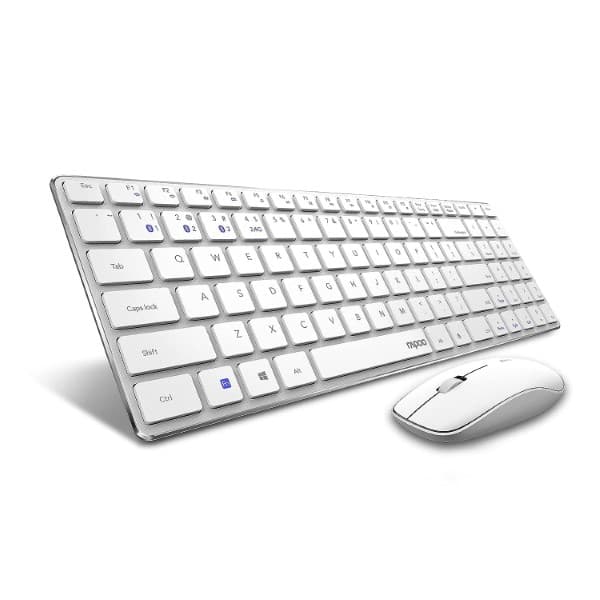 RAPOO 9300M Multi Mode Wireless Keyboard and Mouse Combo (White) - 2