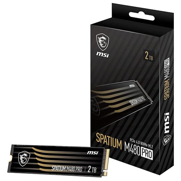 MSI Spatium M480 PRO 2TB PCIe 4.0 NVMe M.2 SSD - 1