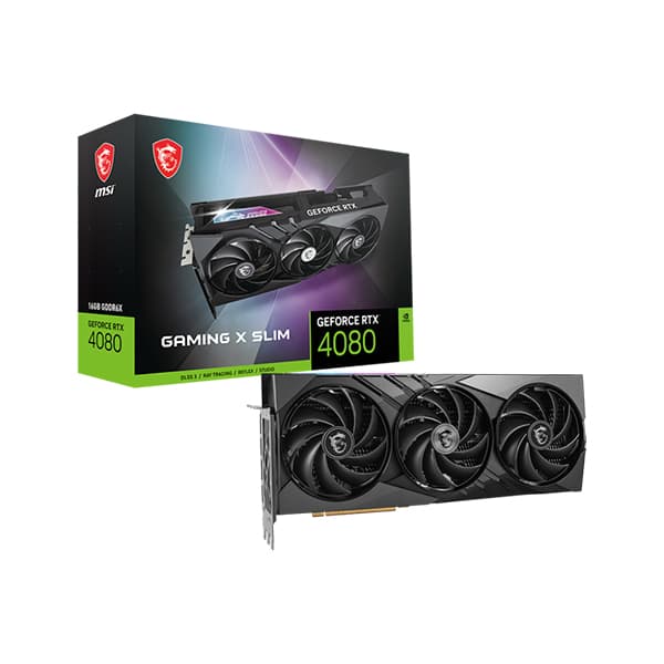 MSI GeForce RTX 4080 16GB GAMING X SLIM Graphics Card - 1